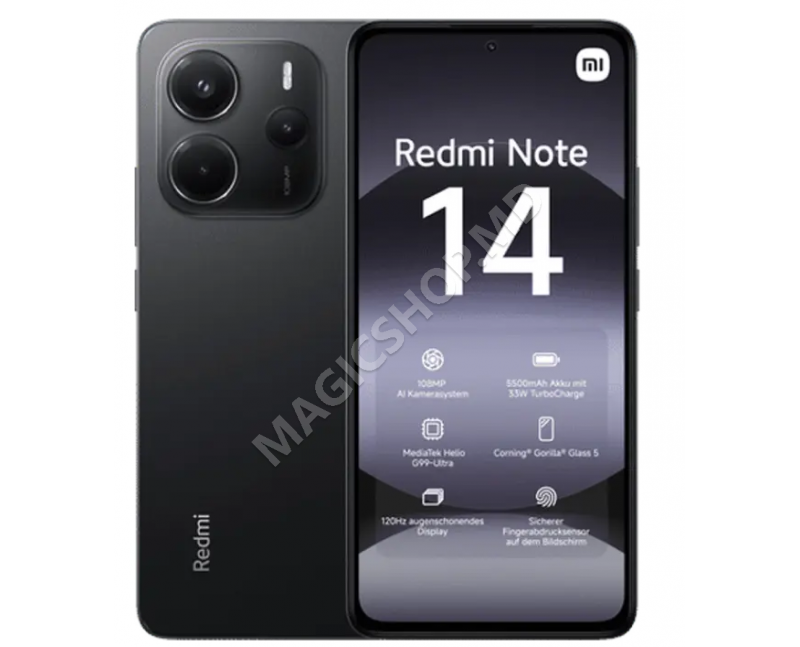 Xiaomi Redmi Note 14 4G, 6GB/128GB, Negru